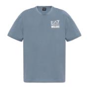 Emporio Armani EA7 T-shirt med logotyp Blue, Dam