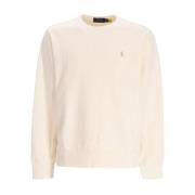 Polo Ralph Lauren Vita Sweaters med Broderad Pony White, Herr
