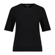 Marc Cain Lättvikts Viskosblandning T-shirt Black, Dam