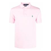 Ralph Lauren Rosa Bomullsblandning Logo Polo Skjorta Pink, Herr