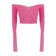 Jacquemus Stiliga Stickade Kläder för Kvinnor Pink, Dam