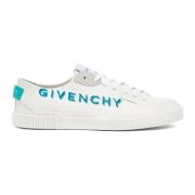 Givenchy Vita Canvas Sneakers för Män White, Herr