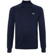 Lacoste Blå Stretchtröjor med Meshpaneler Blue, Herr