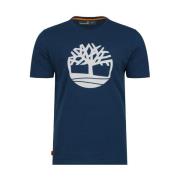 Timberland Vit kortärmad T-shirt Blue, Herr