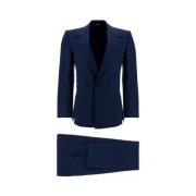 Dolce & Gabbana Blå Kostym med Knappstängning Blue, Herr