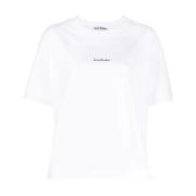 Acne Studios T-shirt med omvänt logotryck White, Dam
