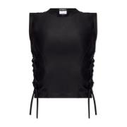 Vetements Lace-up top Black, Dam