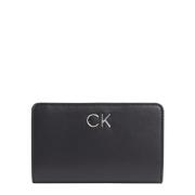 Calvin Klein Fransk plånbok med återlåsning Black, Dam