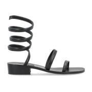Ancient Greek Sandals Svarta Läder Ohia Sandaler med Klack Black, Dam
