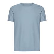 Malo Blå Crew-neck T-shirt Blue, Herr