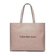 Calvin Klein Jeans Stilren Toteväska Pink, Dam