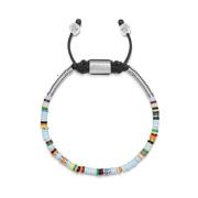 Nialaya Men's Beaded Bracelet with Blue Mini Disc Beads Multicolor, He...