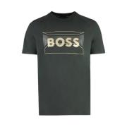 Boss Bomullsblandad T-shirt Green, Herr