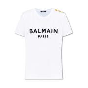 Balmain Logo T-shirt White, Dam