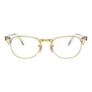 Ray-Ban Elegant Crystal Gold Eyewear Frames Yellow, Dam