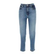 7 For All Mankind Malia Stretch Denim Jeans Blue, Dam