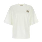 Alexander McQueen Oversize Vit Bomull T-Shirt White, Dam