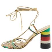 Dior Vintage Pre-owned Laeder sandaler Multicolor, Dam