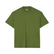 Sunnei Militärgrön bomull T-shirt med stryklogotyper Green, Herr