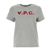 A.p.c. Grå Bomull VPC T-Shirt Gray, Dam