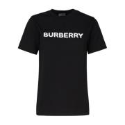 Burberry Svarta T-shirts och Polos med 98% Bomull Black, Dam