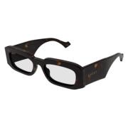 Gucci Rektangulära optiska glasögon i Havana Brown, Unisex
