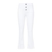 Liu Jo Vita Bootcut Jeans med Logo Plaque White, Dam