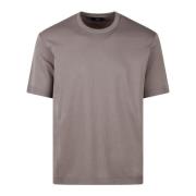 Herno Bomull Piqué T-Shirt Gray, Herr