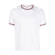 Thom Browne Vita T-shirts och Polos med 4bar Logo White, Herr