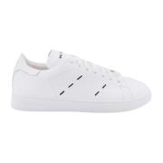 Kiton Stilfulla Lädersneakers White, Herr