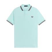 Fred Perry Slim Fit Twin Tipped Polo med modern stil Blue, Herr
