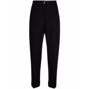 Givenchy Svarta Slim-Fit Byxor i Ull och Mohair Black, Dam