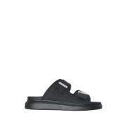 Alexander McQueen Svarta gummisandaler Black, Herr