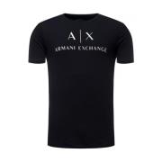 Armani Exchange Print Logo Bomull T-Shirt - Armani Exchange Blue, Herr