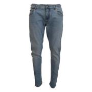 Dolce & Gabbana Blå Tvätt Slim Fit Denim Jeans Blue, Herr