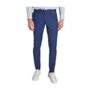 Jagvi. Rive Gauche Slim Fit Blå Organiska Bomullsbyxor Blue, Herr