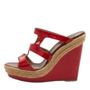 Christian Louboutin Pre-owned Pre-owned Laeder sandaler Red, Dam