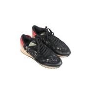 Valentino Vintage Pre-owned Tyg sneakers Black, Dam