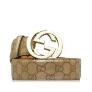 Gucci Vintage Pre-owned Laeder skrp Yellow, Dam