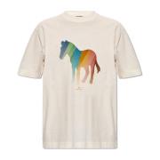 PS By Paul Smith Tryckt T-shirt Beige, Herr