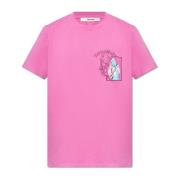 Zadig & Voltaire Ted T-shirt med tryck Pink, Herr