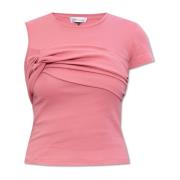 Blumarine Draperad T-shirt Pink, Dam