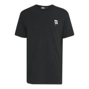 Karl Lagerfeld Svart Bomull T-Shirt Black, Herr