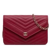 Chanel Vintage Pre-owned Laeder plnbcker Red, Dam