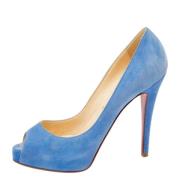 Christian Louboutin Pre-owned Pre-owned Mocka klackskor Blue, Dam