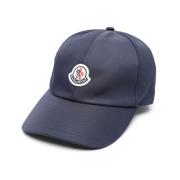 Moncler Navy Blue Appliqué Logo Baseball Cap Blue, Unisex