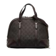 Gucci Vintage Pre-owned Belagd canvas gucci-vskor Brown, Dam