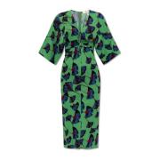 Diane Von Furstenberg Valerie blommig klänning Green, Dam
