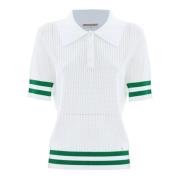 Kocca Polo T-shirt med kontrasterande ränder White, Dam