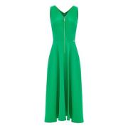 Kocca Lång klänning med vid kjol och metallblixtlås Green, Dam